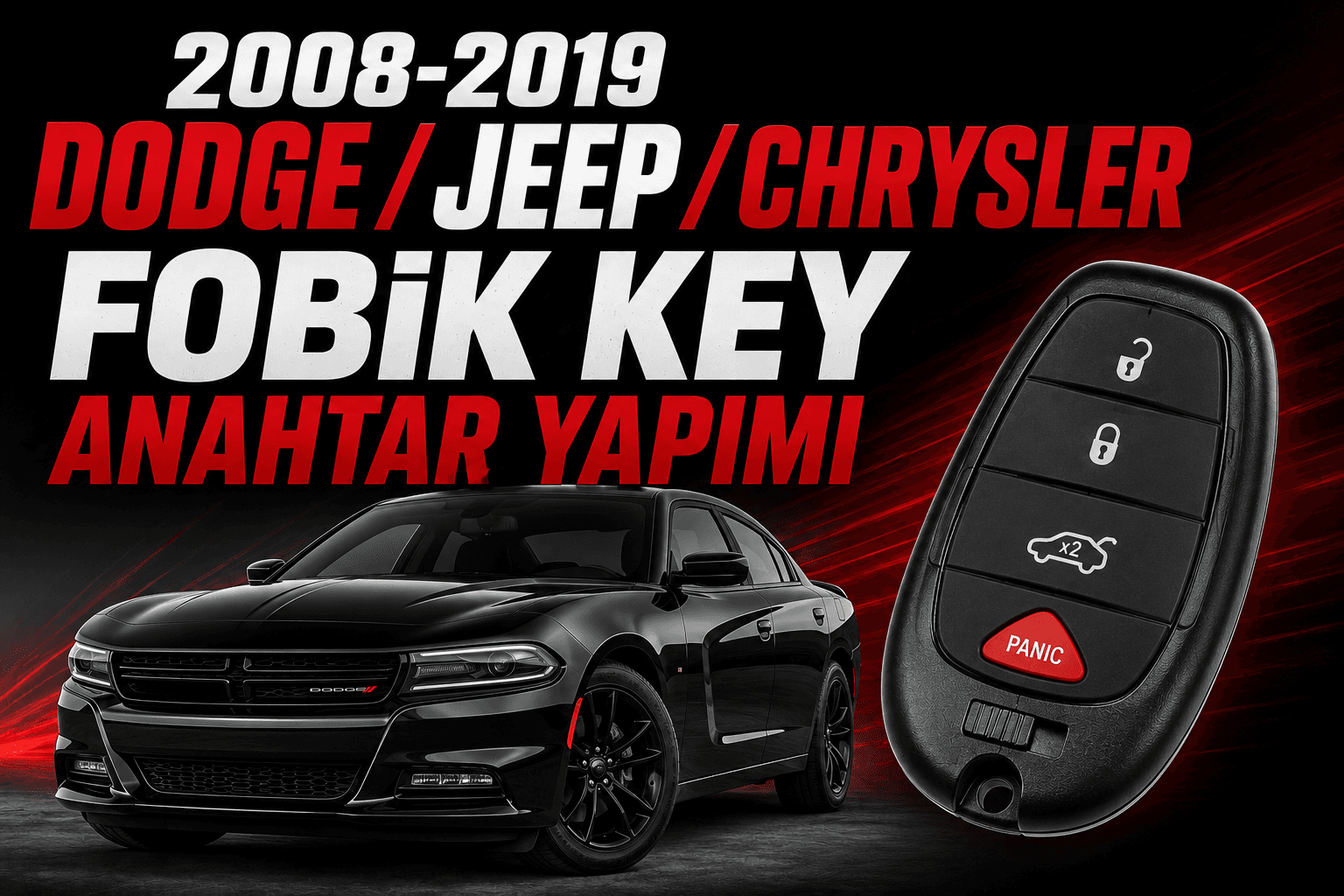 2008-2019 DODGE/JEEP/CHRYSLER FOBIK KEY ANAHTAR YAPIMI