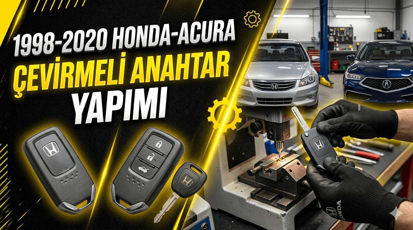 1998-2020 HONDA-ACURA ÇEVİRMELİ ANAHTAR YAPIMI