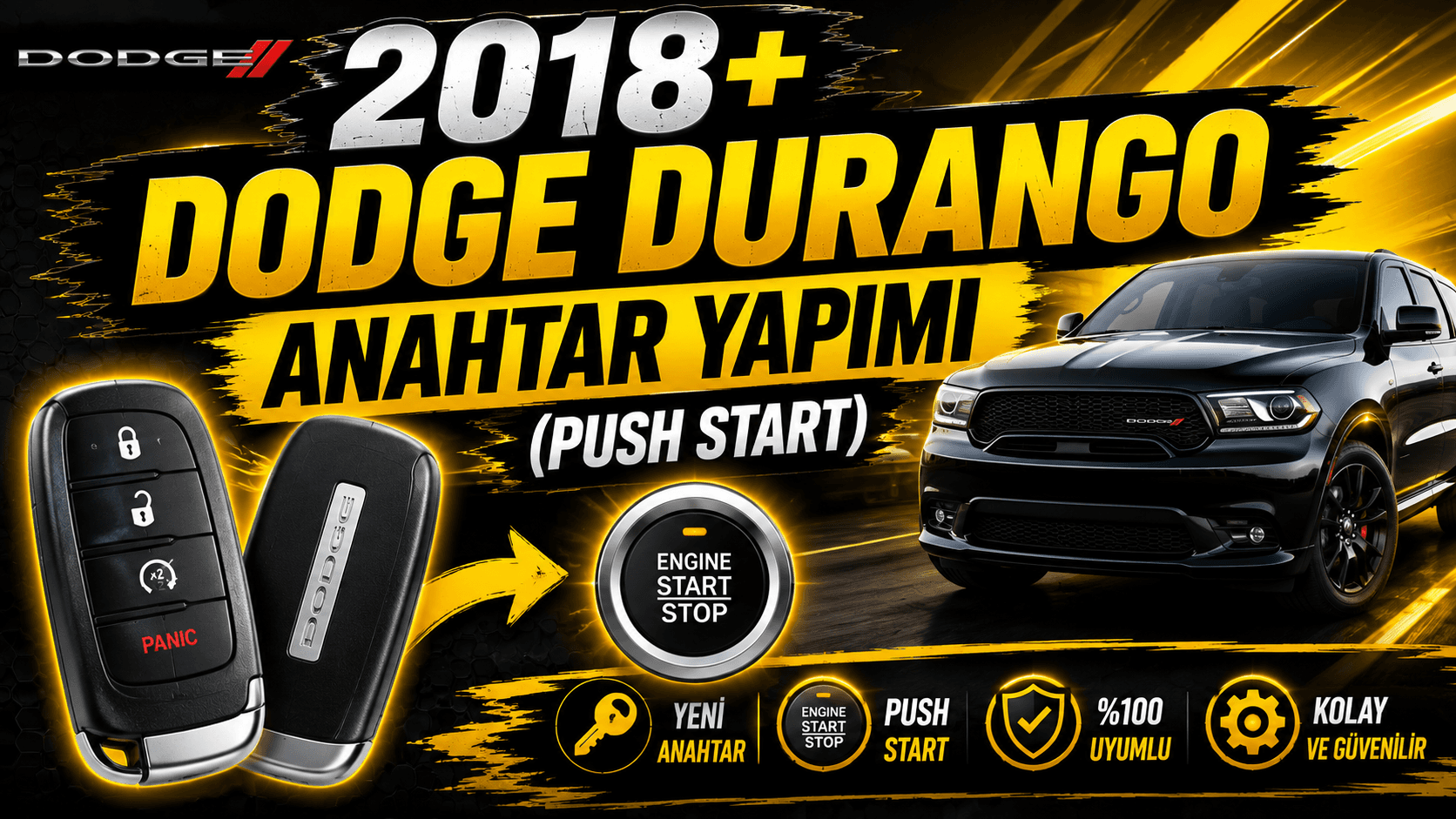 2018+ Dodge Durango Anahtar Yapımı (Push Start)
